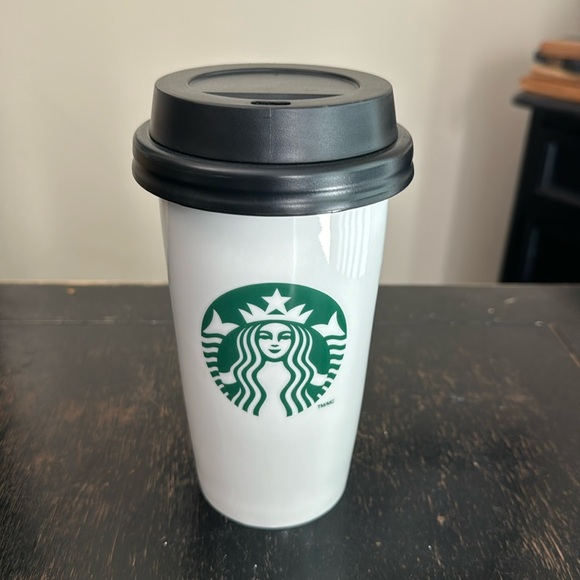 Starbucks 2011 Ceramic Coffee Travel Cup - Picture 1 of 4